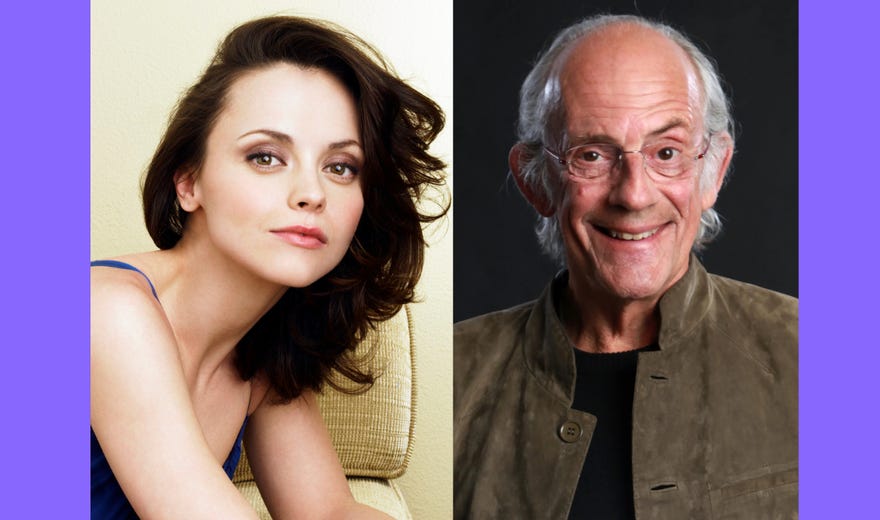Christina Ricci and Christopher Lloyd side by side