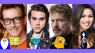 Adventure Time cast headshots with corresponding characters