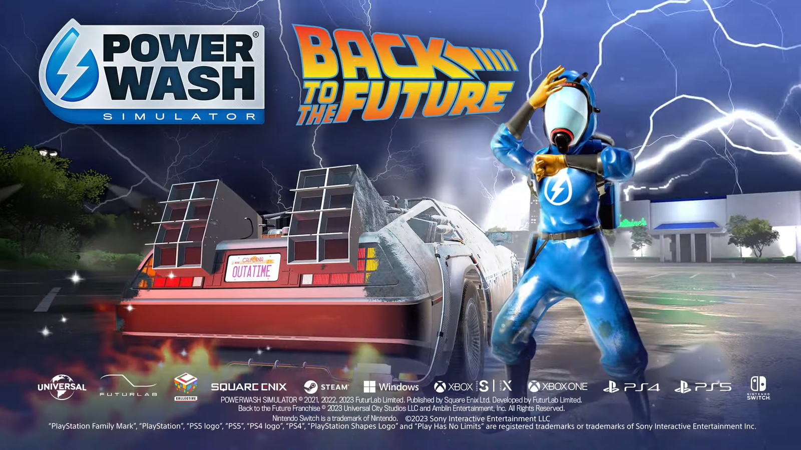 PowerWash Simulator is getting a Back to the Future pack