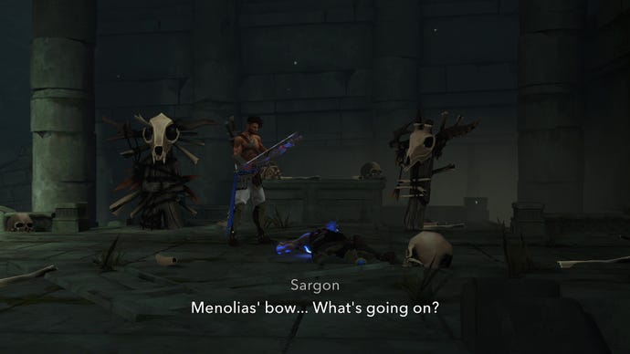 Sargon finds a bow in Prince Of Persia: The Lost Crown