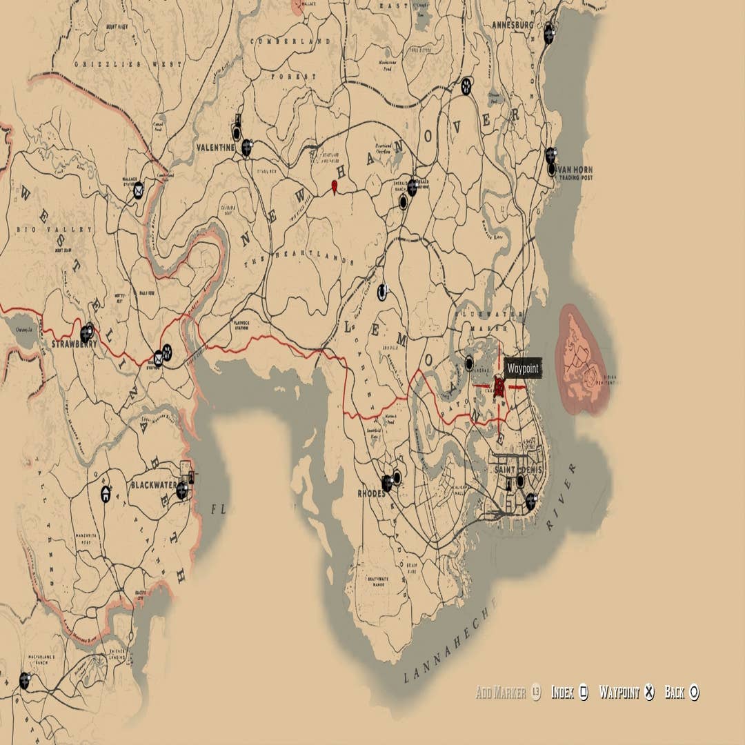Red Dead Redemption 2 Landmarks of Riches Treasure Map locations