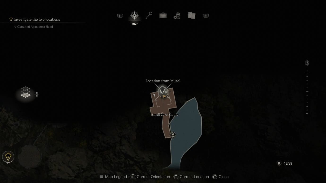 Resident Evil 4 Large Cave Shrine and Small Cave Shrine symbols puzzle