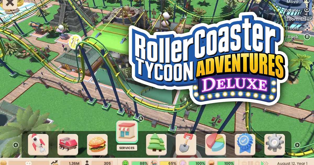 #RollerCoaster Tycoon Adventures Deluxe ist ab sofort zu Händen Konsolen verfügbar
