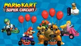 Mario Kart Super Circuit logo and characters