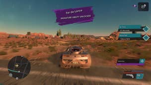 A car completing a barrel roll in Saints Row