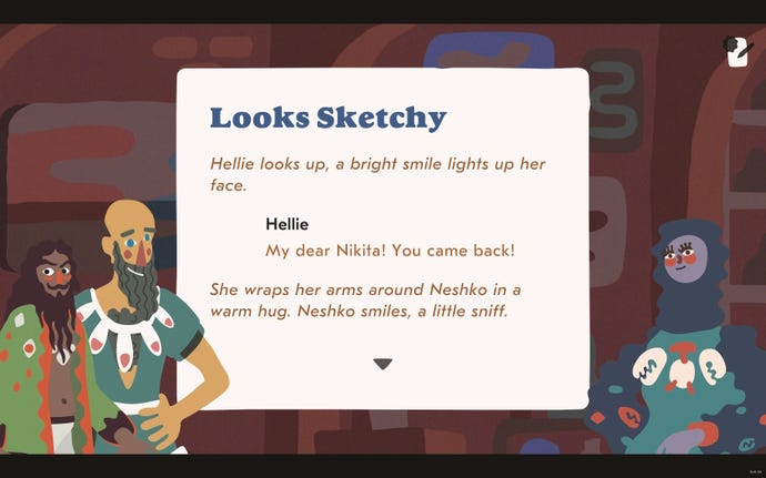 A conversation encounter in Saltsea Chronicles