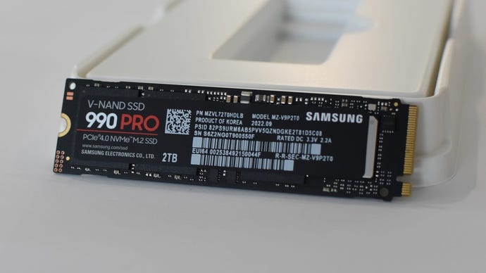 The Samsung 990 Pro SSD.