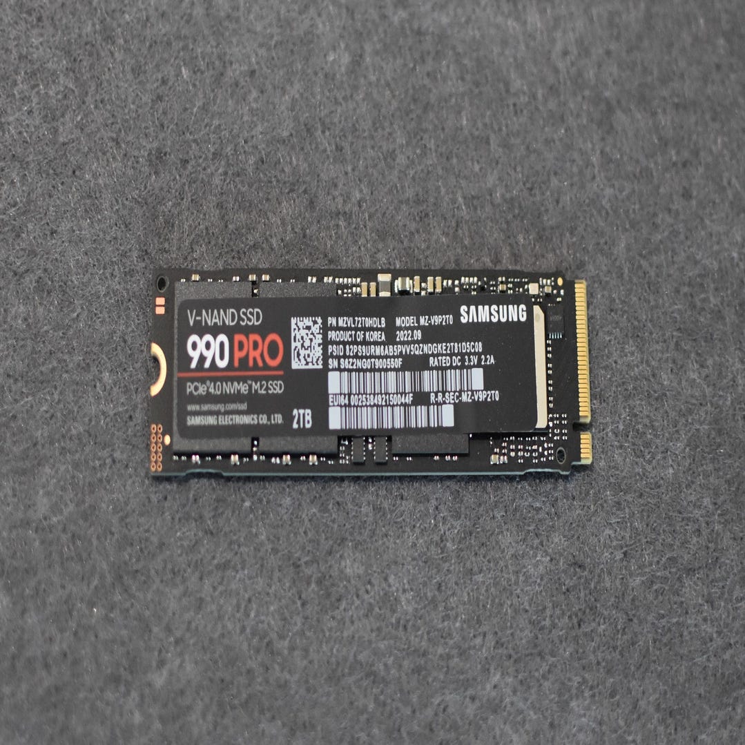 Samsung 990 Pro, 4 To, M.2, 7450 Mo/s