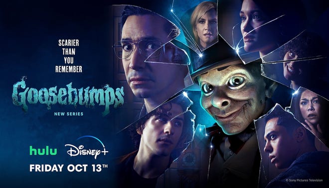 Goosebumps promo poster featuring slogan "Scarier Than You Remember"