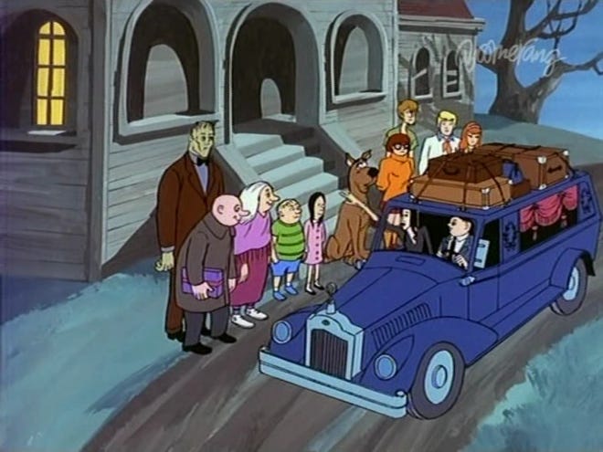 The Addams Family meet Scooby Doo