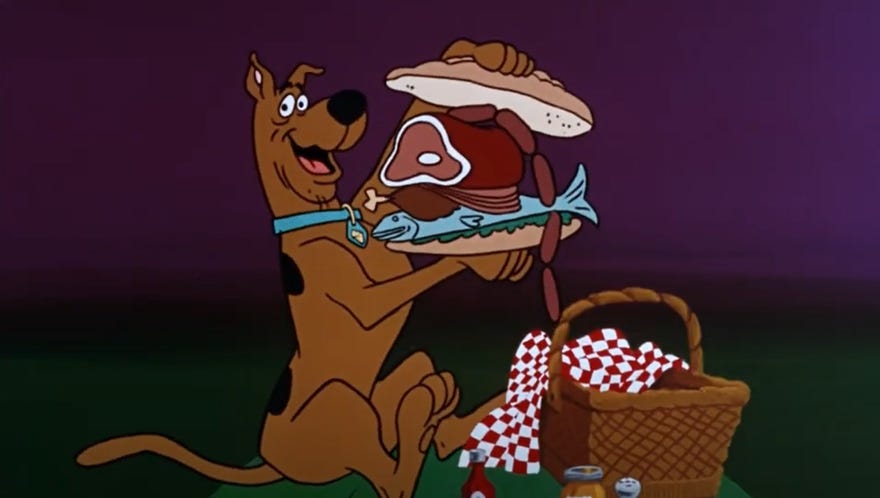 Scooby-Doo eating
