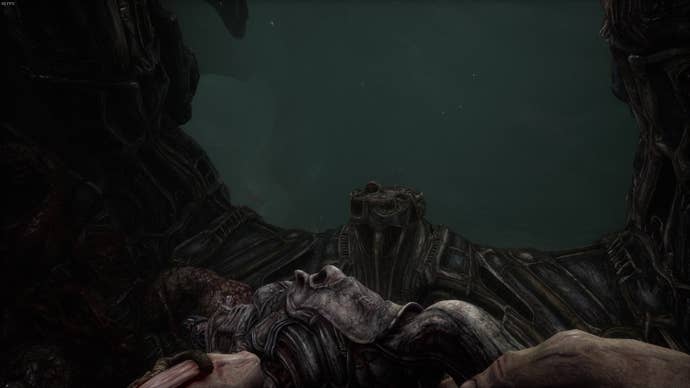 The player faces another two-handed pillar in Act 4 of Scorn