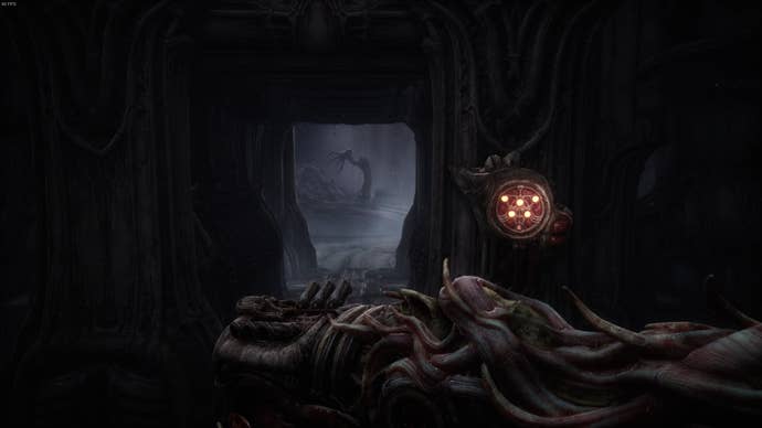 The player faces a new room in Act 5 of Scorn