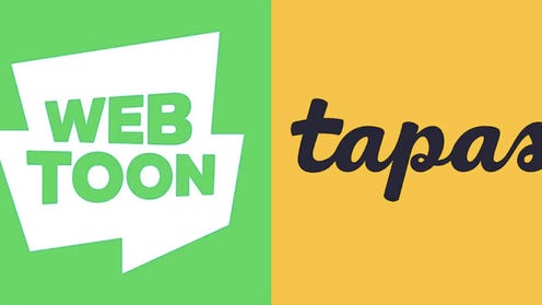 The Web Toon logo and the tapas logo side by side