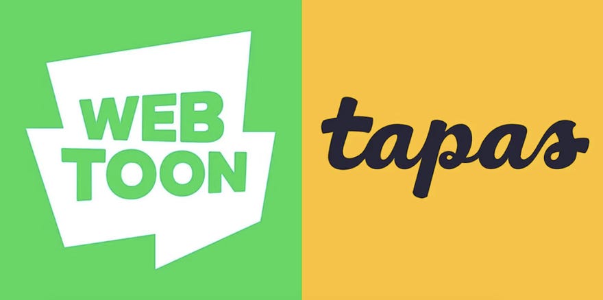 The Web Toon logo and the tapas logo side by side