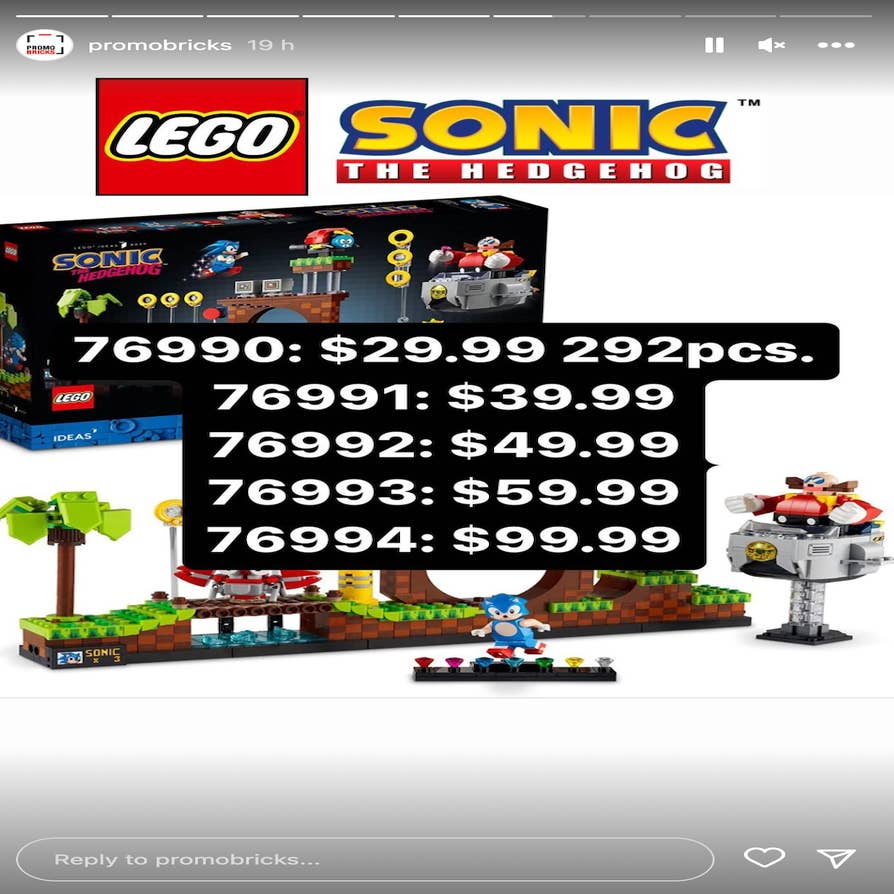 A Lego Sonic the Hedgehog set has seemingly leaked ahead of an official  reveal