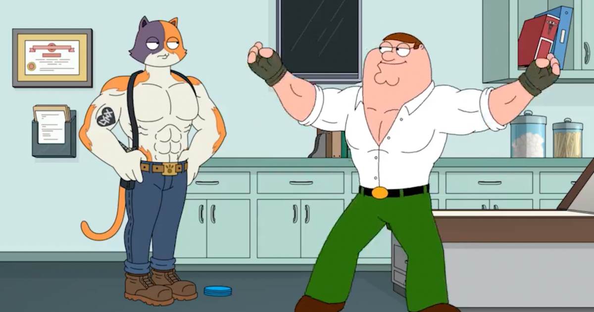 Here's the canon explanation of how Peter Griffin got swole for the Fortnite crossover