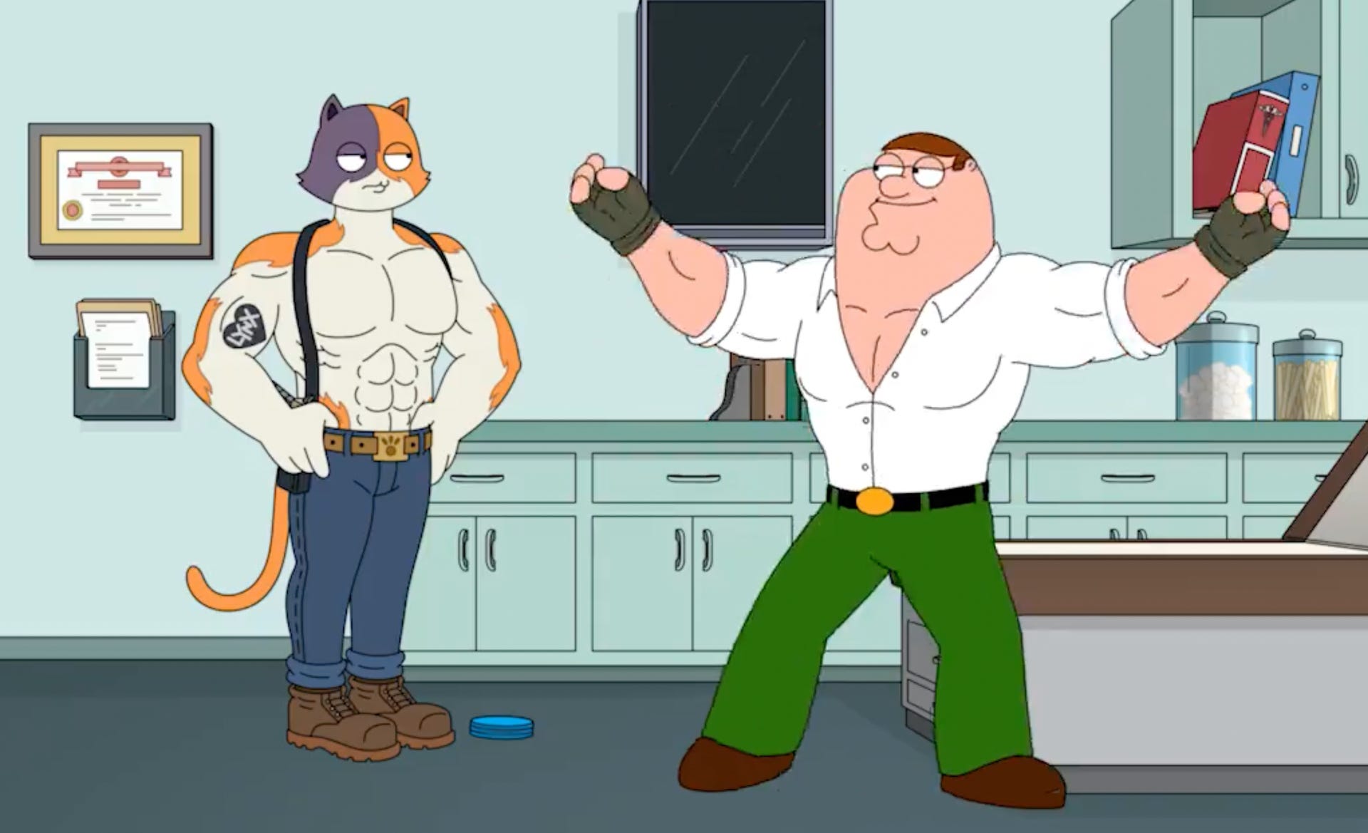 Greffend Here's the canon explanation of how Peter Griffin got swole for the ...