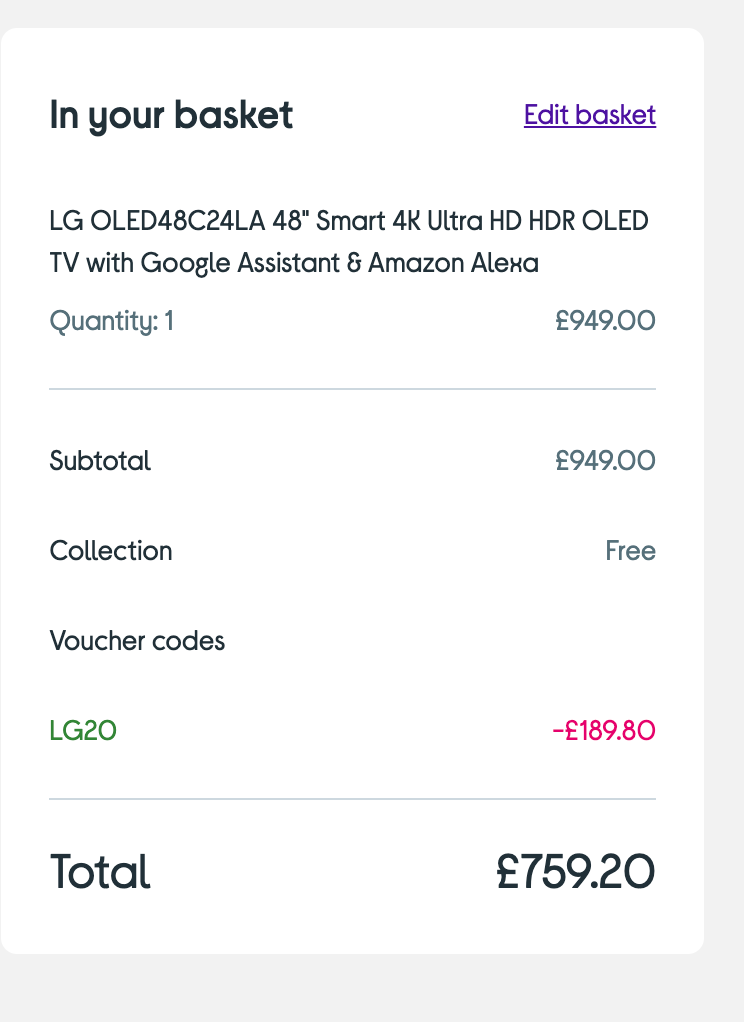 Get LG's 48inch C2 OLED for 20 off with a Currys discount code