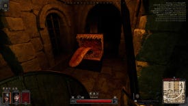 A Dark and Darker screenshot showing a treasure chest with teeth.