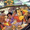 Variant Cover of Shazamily on a roadtrip, in a car, while Mary is reading a map