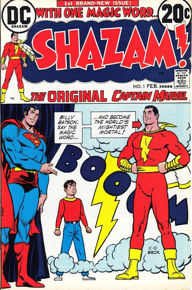 Cover of Shazam featuring Shazam and Superman