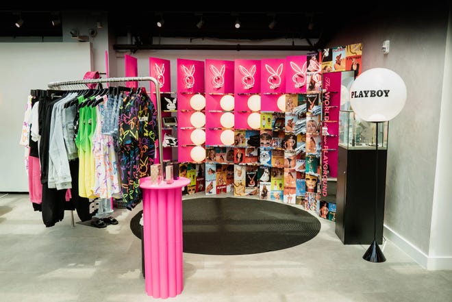 Image of a shop in Showfields Miami, clothin on a rack