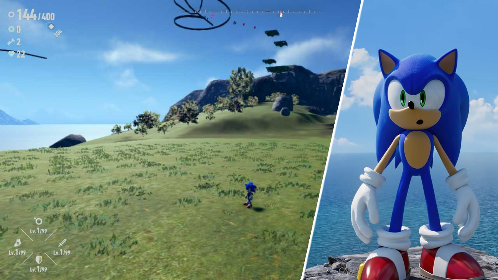 Playable Frontiers Sonic in Sonic World DX 