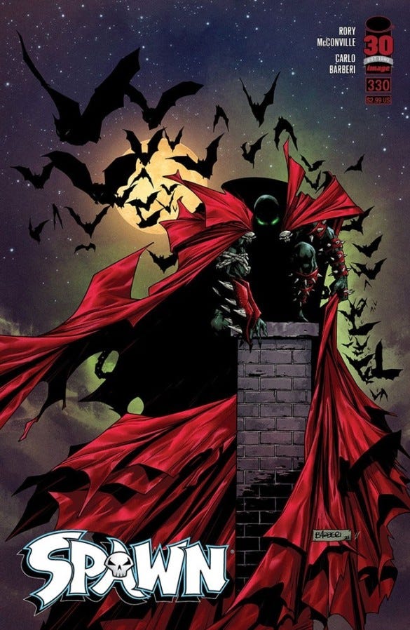 Spawn #330 cover by Carlo Barberi