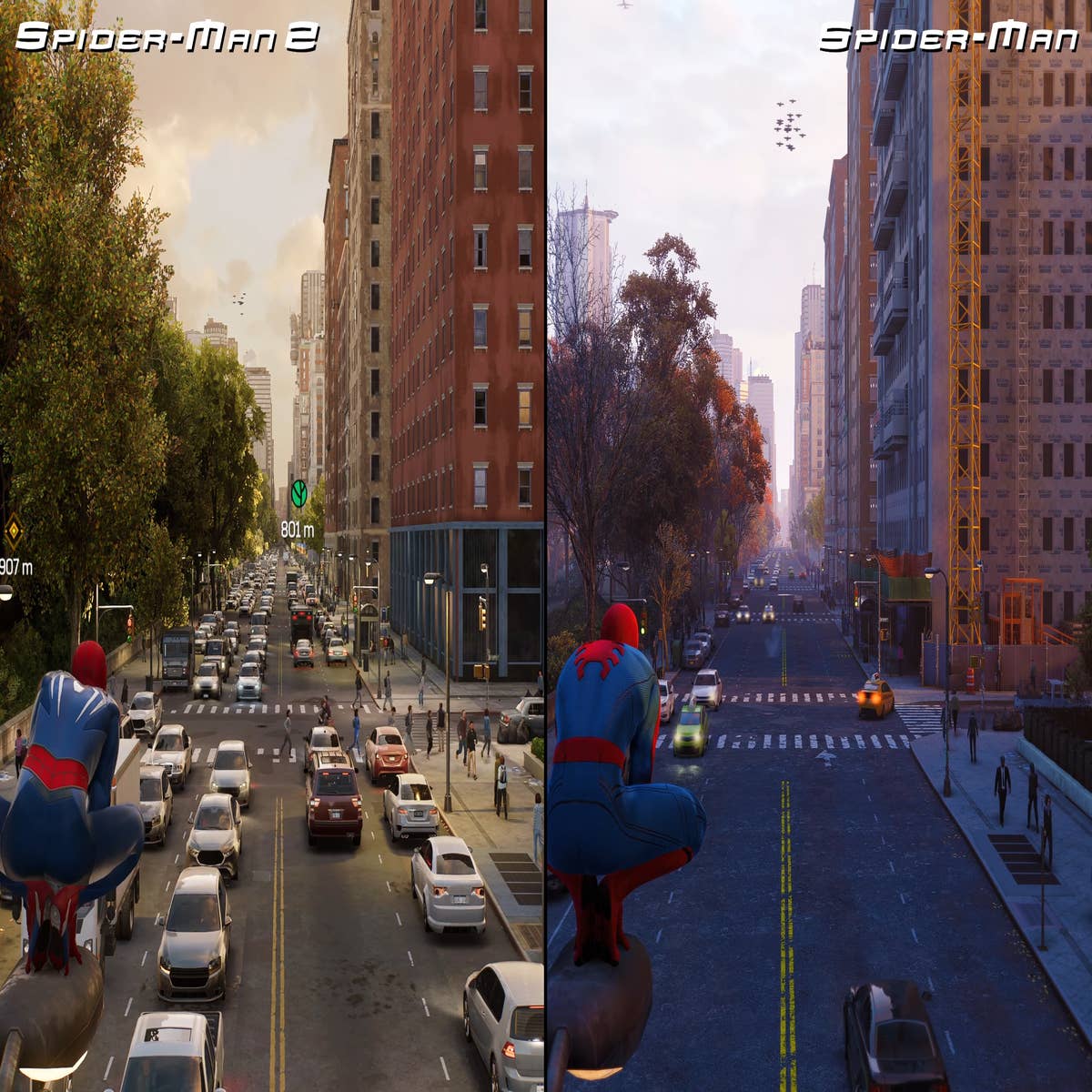 Spider-Man Remastered vs Spider-Man Miles Morales - Gameplay Physics &  Details Comparison (4K) 