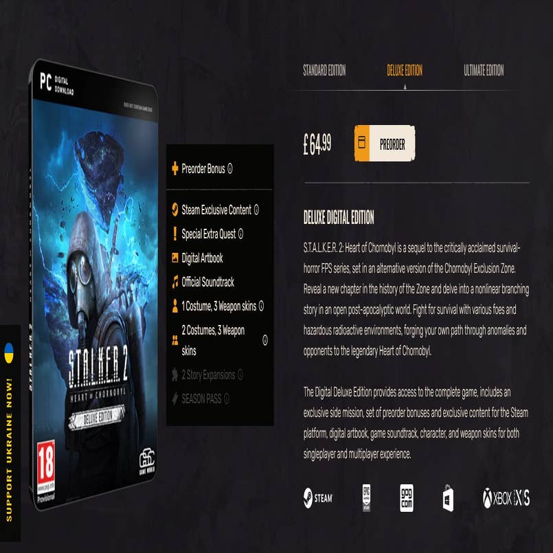 Buy S.T.A.L.K.E.R. 2 Deluxe DLC - Microsoft Store en-BB