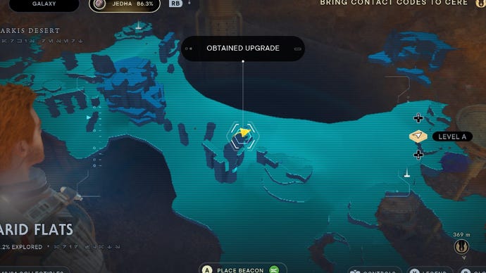 Star Wars Jedi Survivor screenshot showing the location of an essence on the map.