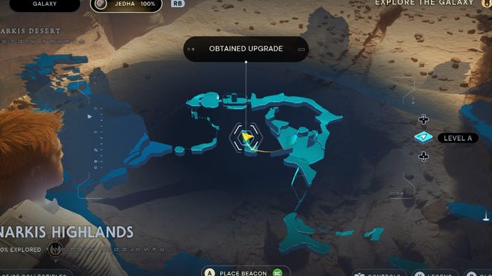 Star Wars Jedi Survivor screenshot showing the location of an Essence on the map.