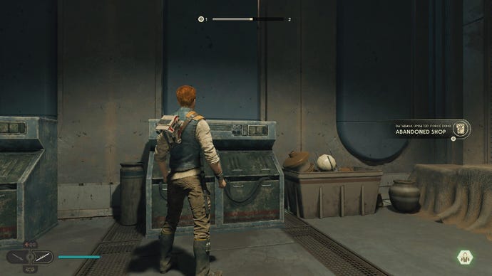 Star Wars Jedi Survivor screenshot showing Cal stood next to a force echo.