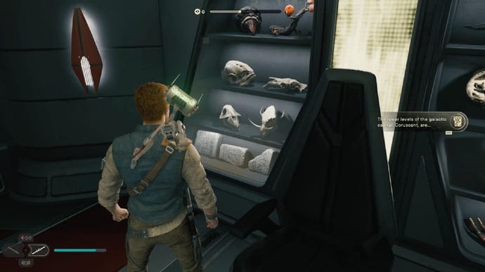 Star Wars Jedi Survivor screenshot showing Cal Kestis stood near a Force Echo.