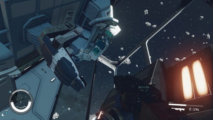 The inside of a Starfield ship when you board using no-clip rather than the airlock.