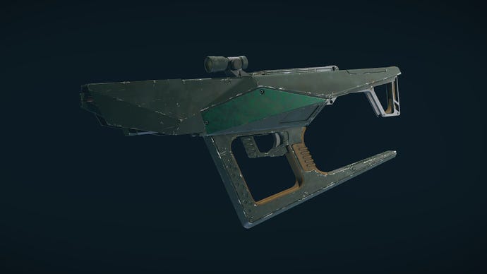 Starfield image showing a close up of the Eternity's Gate weapon.