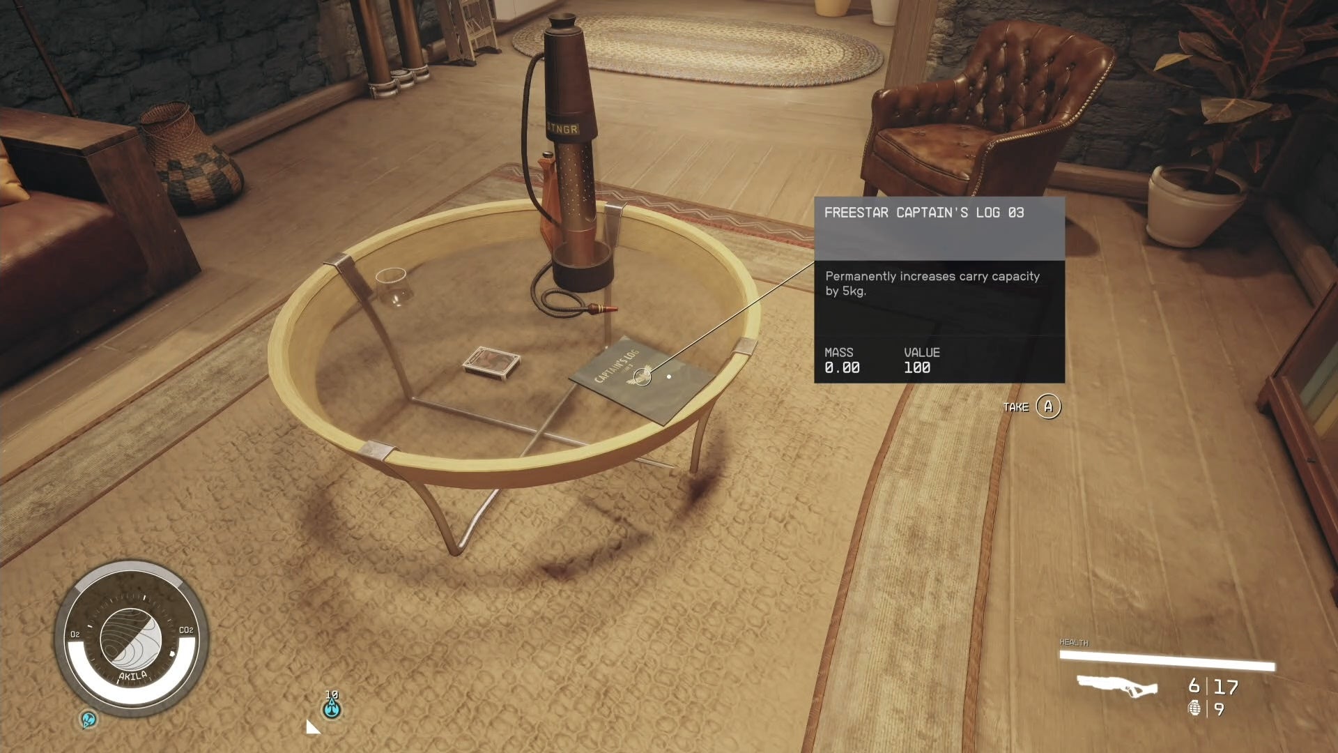 キャプテンのログスキルブックの一人称視点