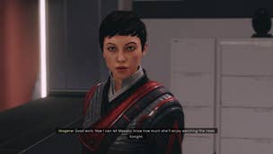 The player speaks with Imogene at Ryujin Tower in Starfield