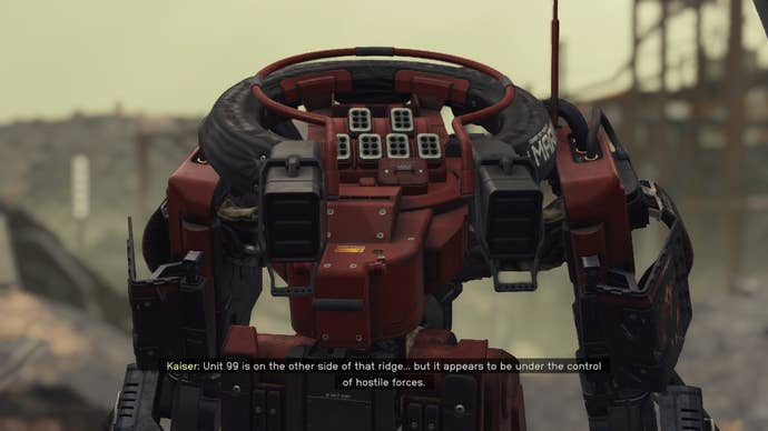 The player speaks with Kaiser about Unit 99 in Starfield