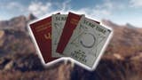 edited image of red and white skill books on a blurred promo image of a rocky planet