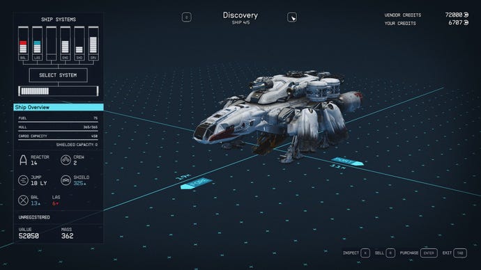 Starfield's Discovery ship.