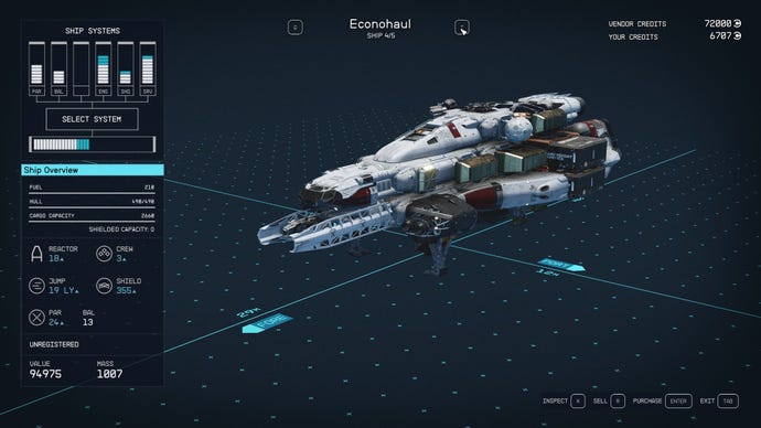 Starfield's Econohaul ship.
