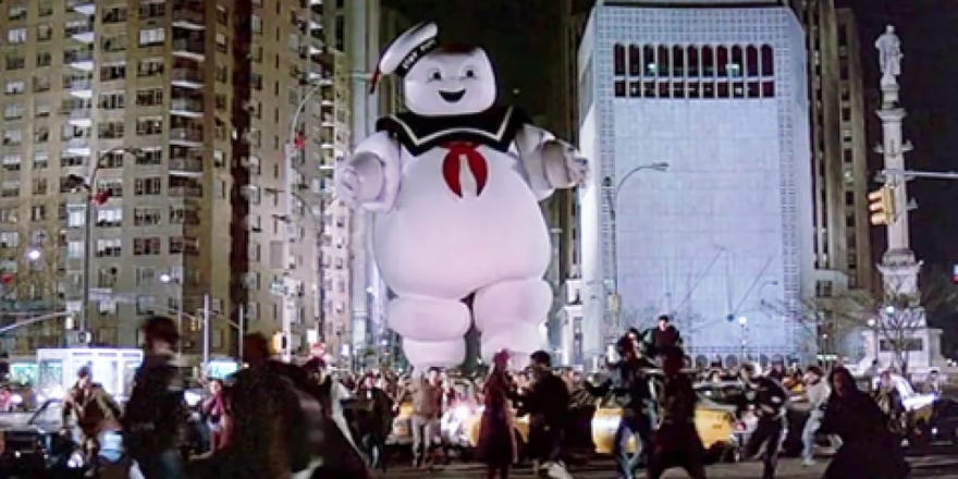 Stay Puft Marshmallow Man in New York Ghostbusters