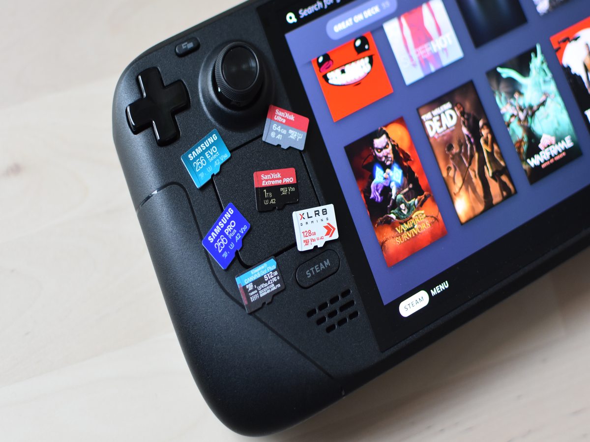 The best microSD cards for Steam | Shotgun Paper the Rock Deck