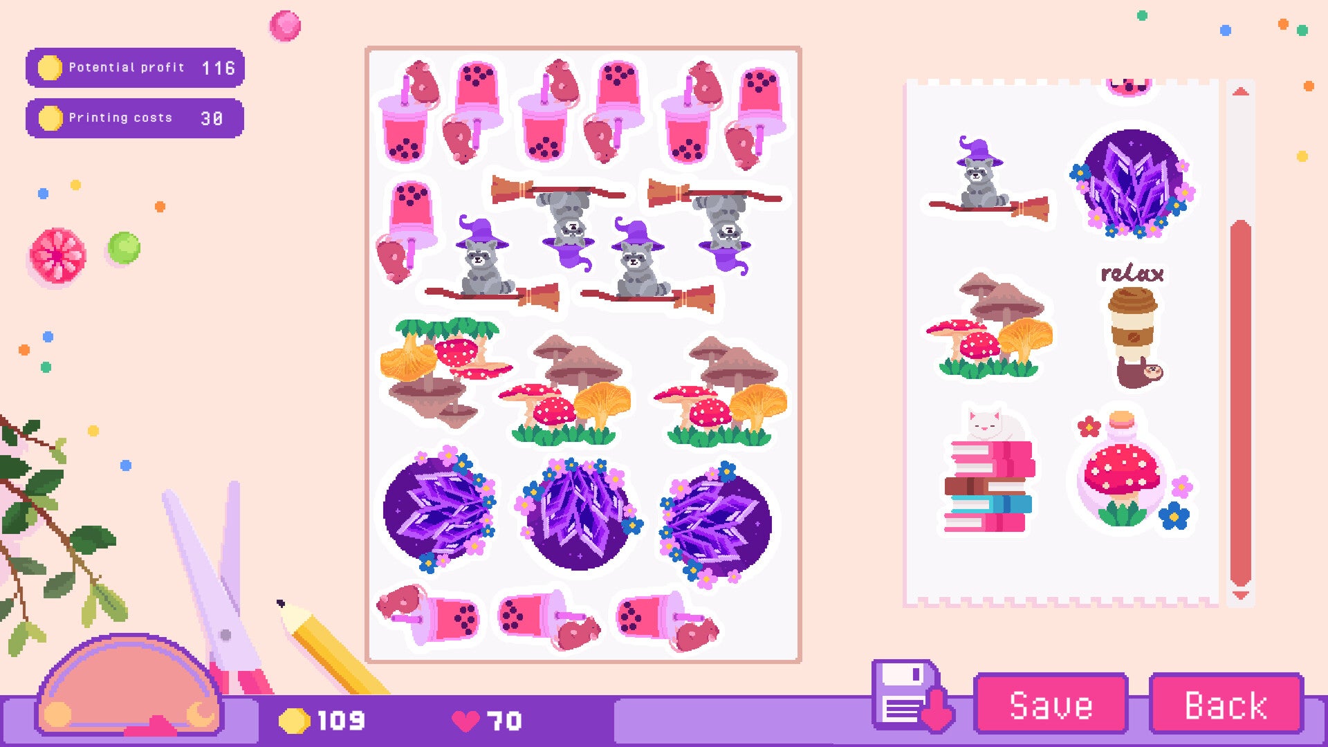 Make your cosy sticker store dreams come true in Sticky Business, out