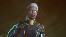Storm get ready for battle in a screenshot from Marvel's Midnight Suns