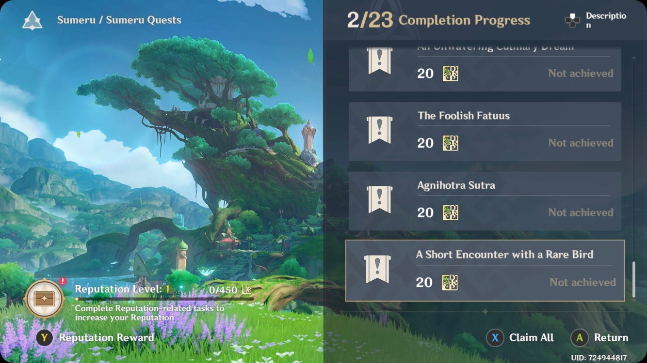 Sumeru Level Tree Genshin Impact how to unlock Sumeru Reputation, all Sumeru Reputation ...