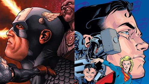 Civil War #1/Superman Adventures covers