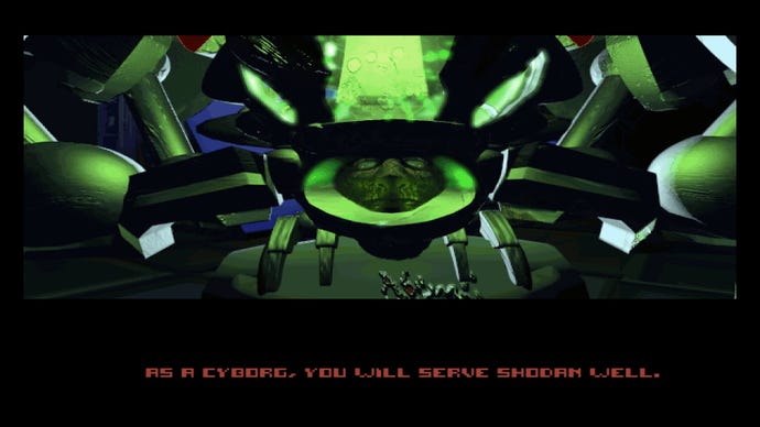SHODAN speaks to the player in System Shock